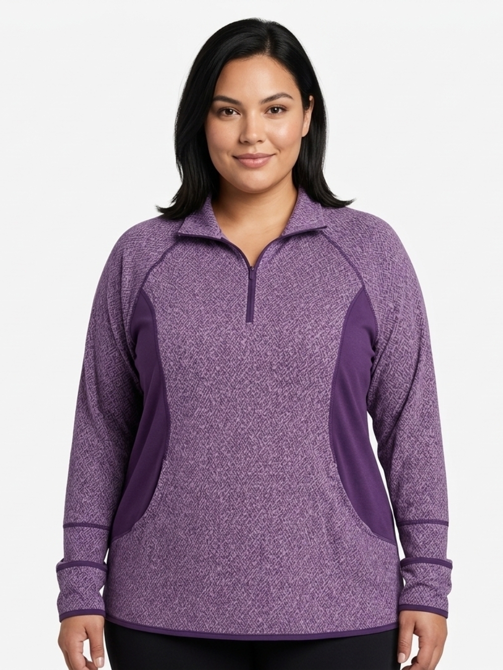 Penningtons‎ Activezine Women’s Purple Half-Zip Pullover